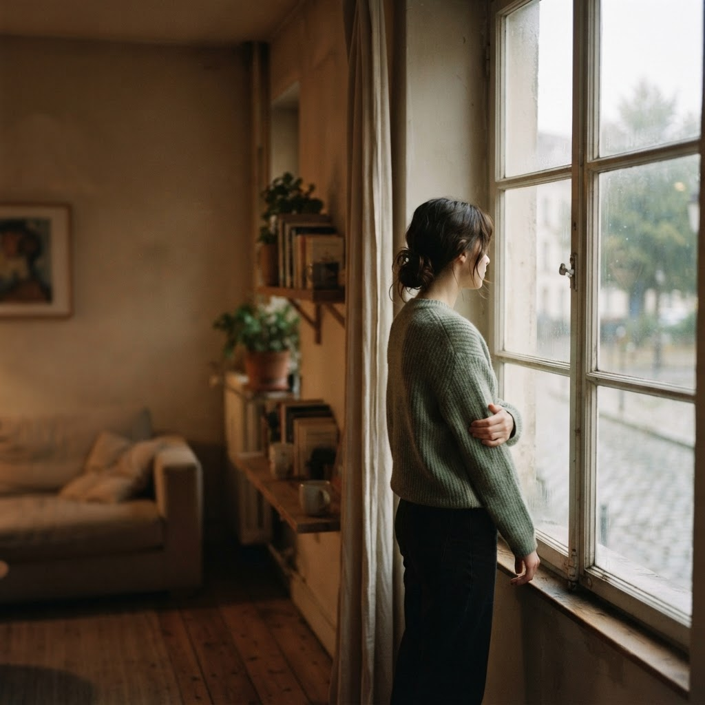 Pəncərənin önündə